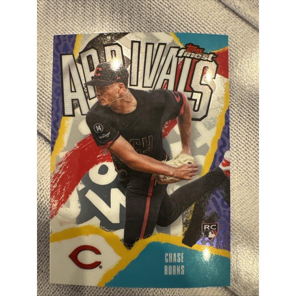 2026 Topps Finest Arrivals Chase Burns RC #A-5 Cincinnati Reds Rookie Insert